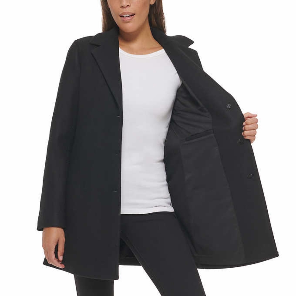 DKNY Ladies Wool Blend Coat